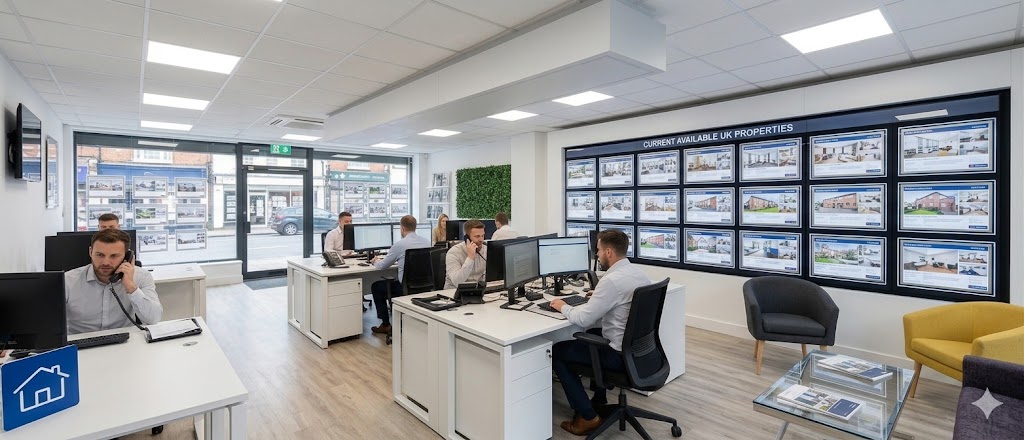 Estate agent office and property keys for valuation enquiries